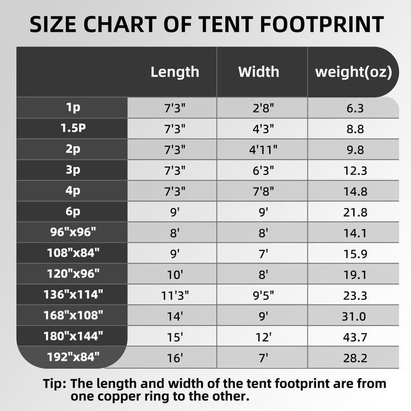 Clostnature Tent Footprint - Waterproof Camping Tarp, Heavy Duty Tent Floor Saver, Ultralight Ground Sheet Mat for Hiking, Backpacking, Hammock, Beach - Storage Bag Included - Image 3